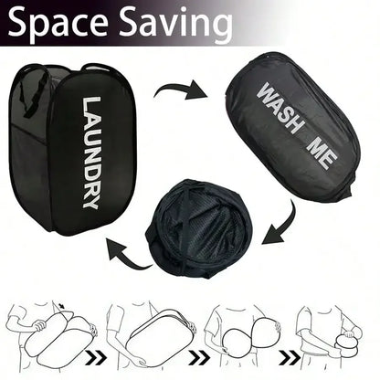CleverCarry™ Laundry Basket – Space Saving, Foldable Hamper