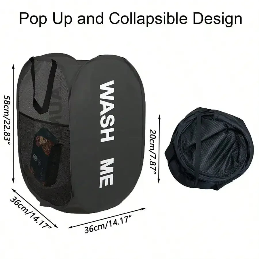 CleverCarry™ Laundry Basket – Space Saving, Foldable Hamper